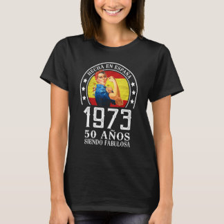 50 años siendo Fabulosa Cumpleaños Mujer Española T-Shirt
