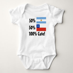 50% Argentinian 50% Chilean 100% Cute Baby Bodysuit