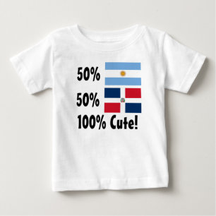 50% Argentinian 50% Dominican 100% Cute Baby T-Shirt
