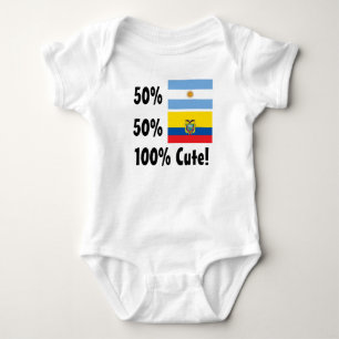 50% Argentinian 50% Ecuadorian 100% Cute Baby Bodysuit