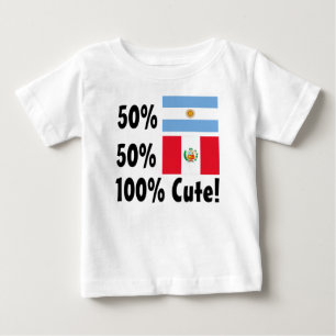50% Argentinian 50% Peruvian 100% Cute Baby T-Shirt