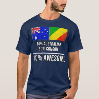 50 Australian 50 Congon 100 Awesome Gift for Congo T-Shirt