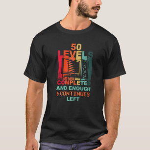 50 Birthday Level 50 Pc Retro Vintage Gamer T-Shirt