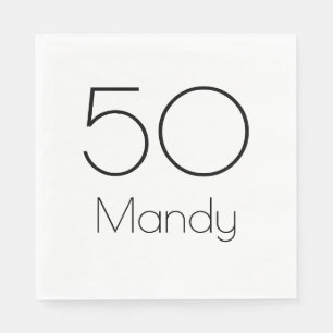 50 Birthday Party Napkins Personalised