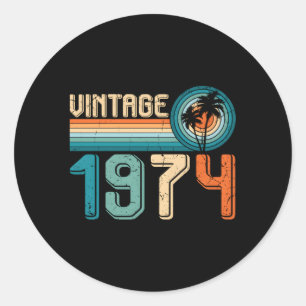 50 Born In 1974 50Th Classic Round Sticker