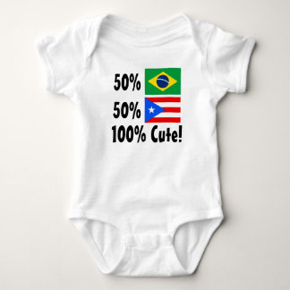 50% Brazilian 50% Puertorican 100% Cute Baby Bodysuit