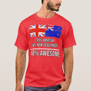50 British 50 New Zealander 100 Awesome Gift for N T-Shirt