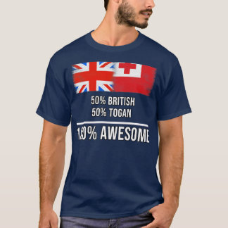 50 British 50 Togan 100 Awesome Gift for Togan Her T-Shirt