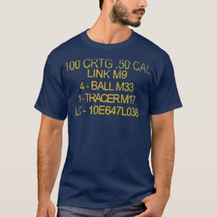 50 CAL NATO US Military OD Green Ammo Can T-Shirt