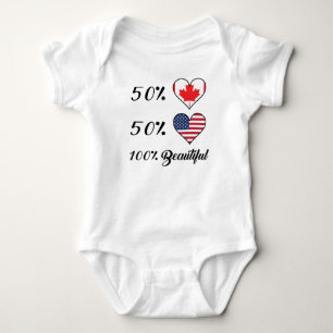 50% Canadian 50% American 100% Beautiful Baby Bodysuit