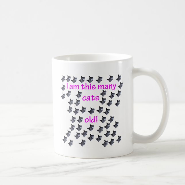 50 Cat Heads Old Coffee Mug (Right)