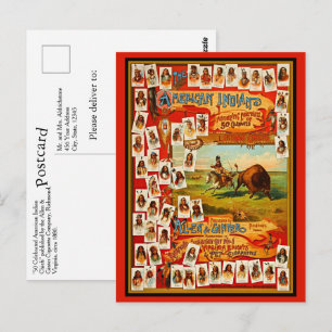50 Celebrate Native American Chiefs Vintage  Postcard