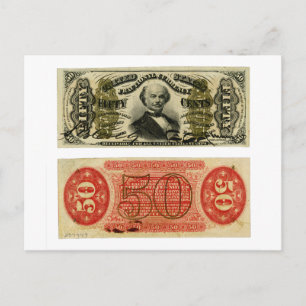 50 Cent Fractional Currency Francis Spinner Postcard