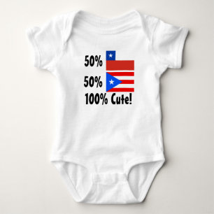 50% Chilean 50% Puerto Rican 100% Cute Baby Bodysuit