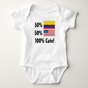 50% Colombian 50% American 100% Cute Baby Bodysuit