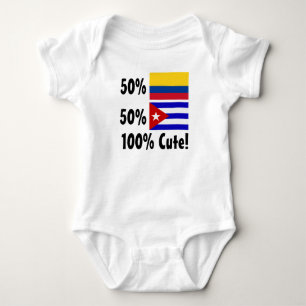 50% Colombian 50% Cuban 100% Cute Baby Bodysuit