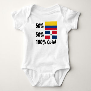 50% Colombian 50% Dominican 100% Cute Baby Bodysuit