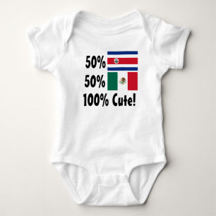 50% Costa Rican 50% Mexican 100% Cute Baby Bodysuit