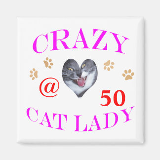 50 Crazy Cat Lady Magnet