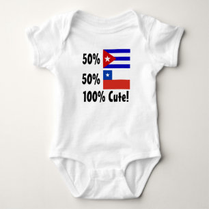 50% Cuban 50% Chilean 100% Cute Baby Bodysuit