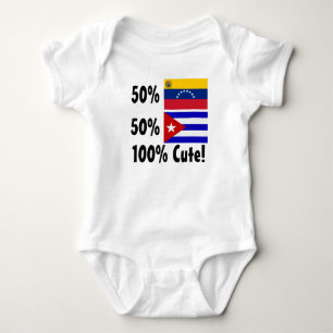 50% Cuban 50% Venezuelan 100% Cute Baby Bodysuit