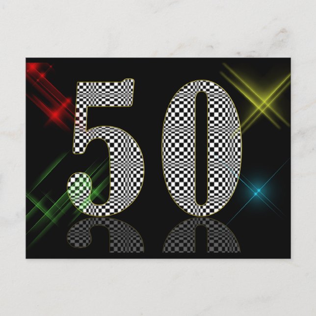 50 Dazzle Postcard (Front)