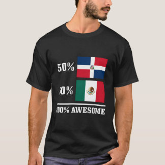 50 Dominican Republic 50 Mexico Mexican Flag Pride T-Shirt