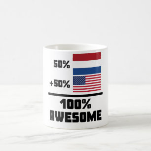 50% Dutch 50% American 100% Awesome Coffee Mug