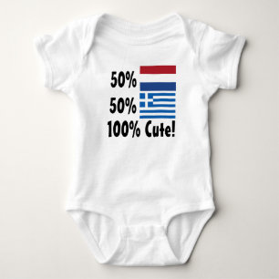 50% Dutch 50% Greek 100% Cute Baby Bodysuit