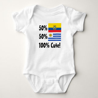 50% Ecuadorian 50% Uruguayan 100% Cute Baby Bodysuit