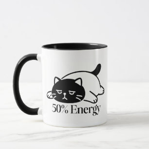 50% Energy Funny Low Battery Mood Design Mug