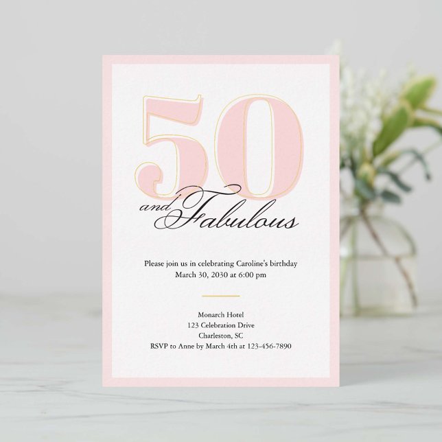 50 & Fabulous 50th Birthday Invitation (Creator Uploaded)