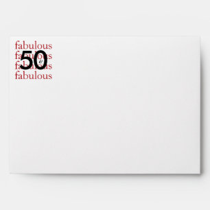 50 & Fabulous 50th Birthday Printed Return Address Envelopes
