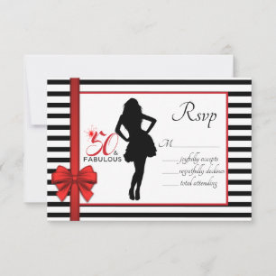 50 & FABULOUS 50th Birthday RESPONSE Card