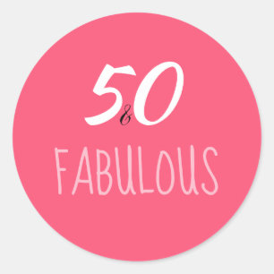 50 & Fabulous 50th Birthday Sticker