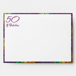 50 & Fabulous Abstract PURPLE Custom Envelope