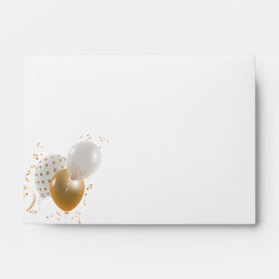 50 & Fabulous Birthday Black Gold Party Balloons Envelope