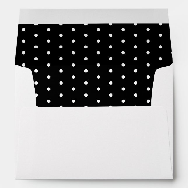 50 & Fabulous Birthday Black White Return Address Envelope (Back (Bottom))