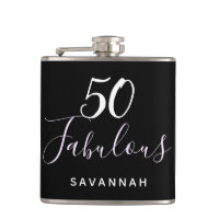 50 Fabulous birthday black white typography script