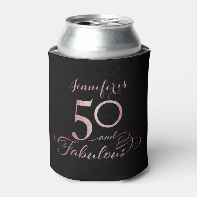 50 Fabulous Birthday Can Cooler (Can Front)