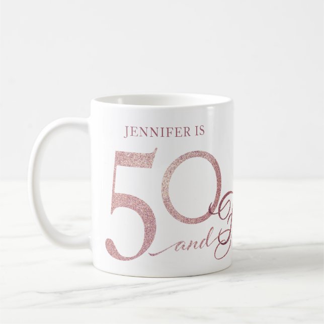 50 Fabulous Birthday Coffee Mug (Left)