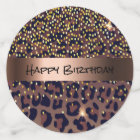 50 & Fabulous Birthday leopard pattern glam name