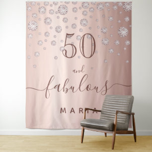 50 fabulous birthday ose gold diamonds glam tapestry