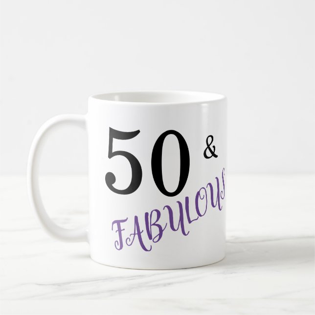 50 & Fabulous Birthday Party  Coffee Mug (Left)