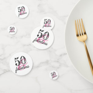 50 & Fabulous Birthday Party Confetti
