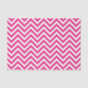 50 & Fabulous Birthday Pink White Chevron Pattern Tissue Paper