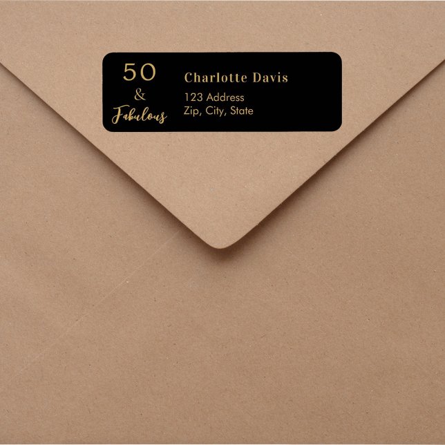 50 Fabulous black gold Return Address (Creator Uploaded)
