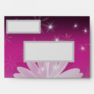 50 & Fabulous black, pink, white w/ stars & daisy Envelope