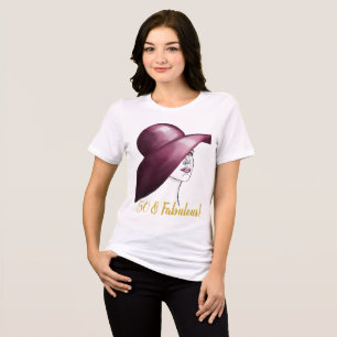50 & Fabulous Elegant Woman Guest of Honour Tri-Blend Shirt