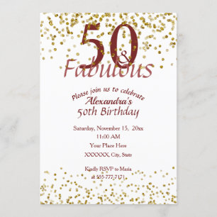 50 Fabulous Gold And Burgundy Invitation